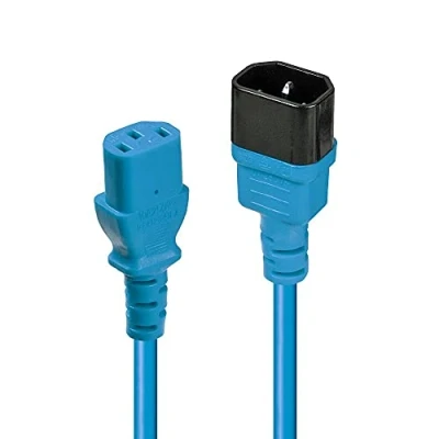 Image de Lindy Rallonge de câble d&#039;alimentation IEC 60320 C14 pour C13 2 m moulé bleu