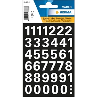 Afbeelding van Herma 15558 Beschermfolie, weerbestendig, wit, 15 mm, 0 9