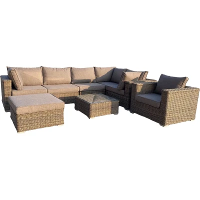 Afbeelding van Lounge Set Grijs Staal/Glas House Nordic