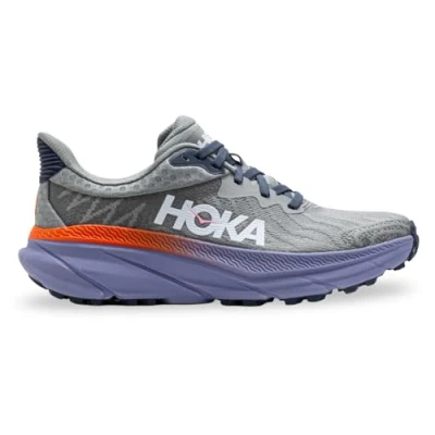Afbeelding van HOKA Challenger Trail hardloopschoenen, Dames, Maat: 37 1/3, Galactic grey/wild indigo Textiel/ synthetisch