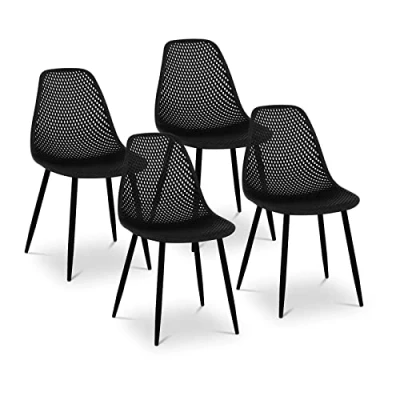 Afbeelding van Fromm &amp; Starck Stoel set van 4 tot 150 kg zitting 52 x 46.5 cm zwart