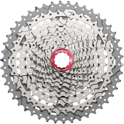 Afbeelding van Cassette 10 speed Sunrace CSMX3 11 46T zilver/rood