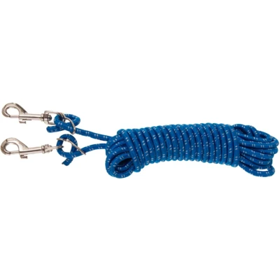 Afbeelding van BR Longeerbijzettouw met Musketons Blauw