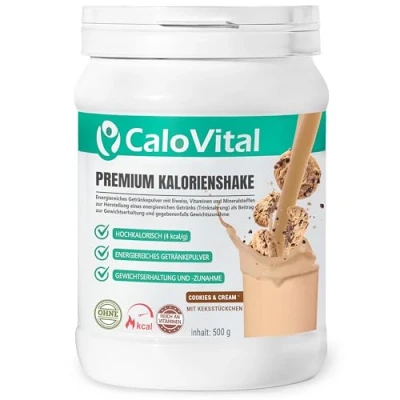 Image de CaloVital Aliment à boire, hautement calorique, pour la prise de poids, glucides et protéines sous forme shake dosé avec nombreuses vitamines, qualité supérieure, fabriqué