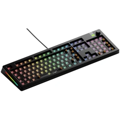 Afbeelding van Glorious Gaming GMMK 3 PRO Barebones: aangepaste toetsenbordset, wiel, aluminium behuizing en modulaire afdichtingen, 100% toetsenbord (hot swap), geluidsabsorberend schuim, schakelplaat,