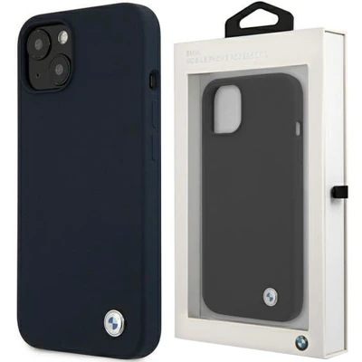 Afbeelding van BMW BMHCP13SSILNA hoesje iPhone 13 mini 5.4 marineblauw/navy hardcase Silicone Signature
