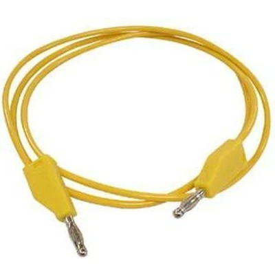 Afbeelding van Velleman Meetsnoer, banaanstekker 4 mm, dubbel geïsoleerd, stapelbaar, spuitgegoten, zeer soepel, kabellengte 100 cm, geel, maximaal 30 V/3 A