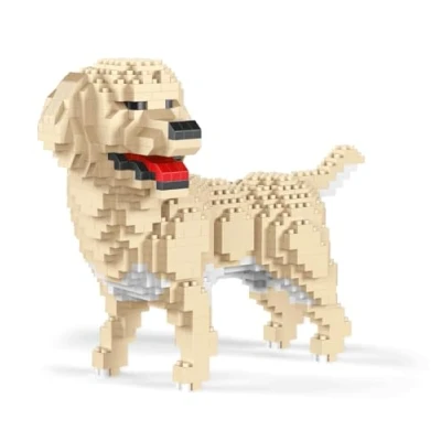 Afbeelding van Figuur om in elkaar te zetten met miniatuurblokken Golden Retriever, model 2.