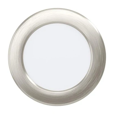 Afbeelding van EGLO LED inbouwspots Fueva 5, Ø 11,7 cm, spot van staal en een kunststof verlichtingsoppervlak, inbouwspot in nikkel mat, wit, vlakke inbouwdiepte 26 mm, neutraal wit