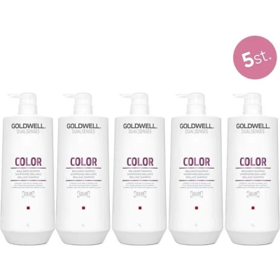 Afbeelding van 5x Goldwell Dualsenses Color Brilliance Shampoo 1000ml bundel/set/pakket