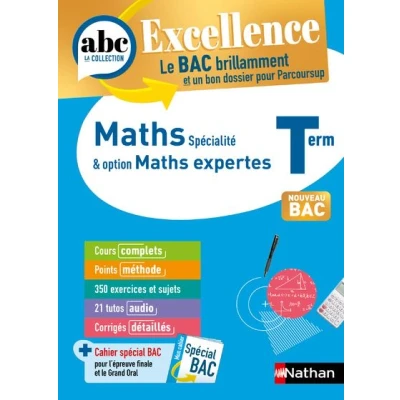Image de ABC BAC Excellence Maths&amp;Maths Expertes Terminale