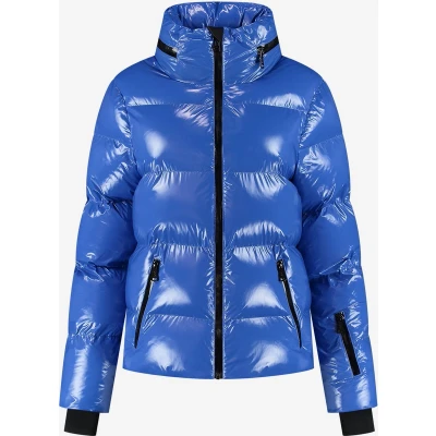 Afbeelding van NIKKIE Gstaad Laquer Winterjas Dames Dazzling Blue 36 Blauw Ski Jassen