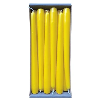 Afbeelding van Nordring 12 gele conische kaarsen 2,3 x 25 cm