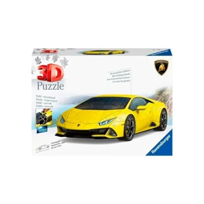 Afbeelding van Ravensburger Lamborghini Huracán EVO Giallo 3D Puzzel 108 stukjes