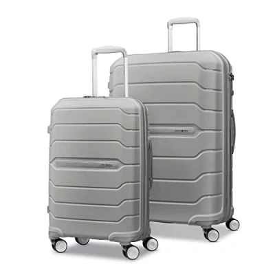 Afbeelding van Samsonite Freeform Hardside uitbreidbaar met dubbele zwenkwielen, Lichtgrijs, zwenkwielen