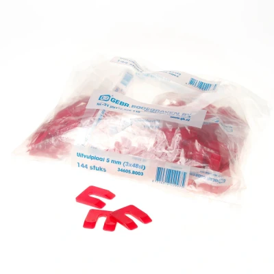 Afbeelding van Uitvulplaatje 5mm Rood 48 stuks