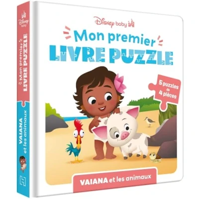 Afbeelding van MON PREMIER VAIANA ET LES ANIMAUX LIVRE PUZZLE 4 PIECES
