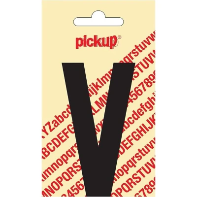 Afbeelding van Plakletter Nobel Sticker zwarte letter v Pickup