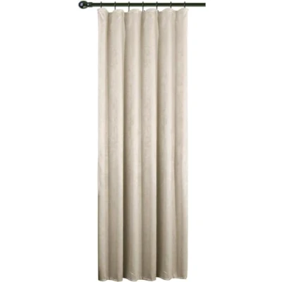 Afbeelding van WOLTU Thermisch gordijn, ondoorzichtig, bescherming tegen kou, met plooiband, 250 g/m², zware gordijnen, warmte isolerend, damast look, voor woonkamer, slaapkamer, 135 x 245 cm, crèmekleurig (1