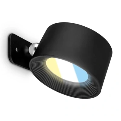 Afbeelding van Briloner Tari Draadloze wandlamp zonder boren 2599015 Dimbaar Touch Draaibaar Magnetisch verwijderbaar Draadloos 8,7 x 7,5 4,8 cm Zwart