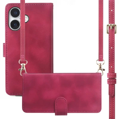 Afbeelding van imoshion Bookcase met koord voor de Apple iPhone 16 Rood