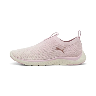 Afbeelding van Softride Remi Slip on Knit hardloopschoenen voor Dames, Roze/Wit/Goud, Maat 35,5 PUMA