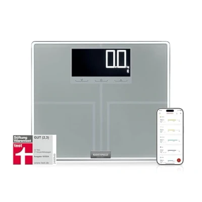 Afbeelding van Soehnle Shape Sense Connect 200 Digitale Bluetooth personenweegschaal voor premium lichaamsanalyse (BIA), lichaamsweegschaal berekent nauwkeurige caloriebehoeften
