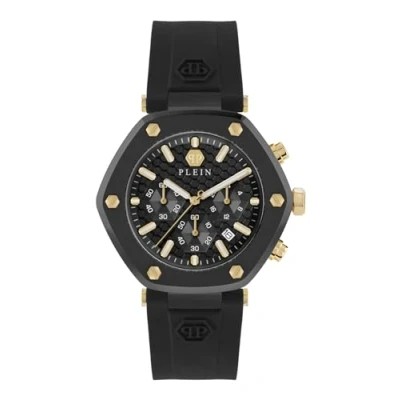 Afbeelding van Philipp Plein The Hexagon Chrono PWZBA0223 Horloge Siliconen Zwart Ø 42 mm