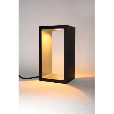Afbeelding van Artdelight Tafellamp Corridor H 18 cm B 10 zwart mat goud