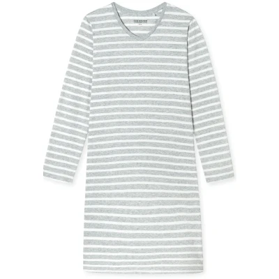 Afbeelding van Schiesser Langarm 95CM Casual Essentials Nachtjapon, Dames, Maat: 38, Silbergraumel
