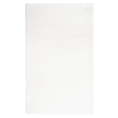 Afbeelding van Luxe Badmat Fluffy Hotelkwaliteit Wasbaar &amp; Anti slip 100% Polyester, Soft Touch Wit 40x60 cm Rechthoek Polyester Tapijtenloods