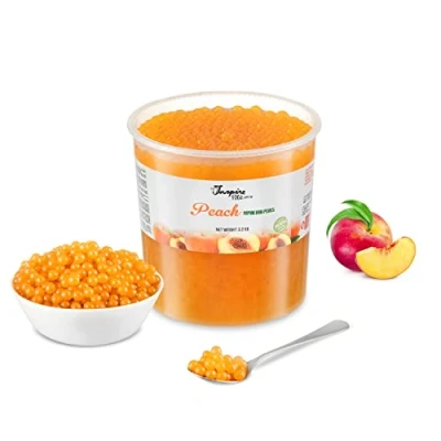 Image de INSPIRE FOOD bubble tea Perles Pêche tea, perle de tapioca pour 100% vegan et sans gluten, colorant artificiel, 3.2 kg