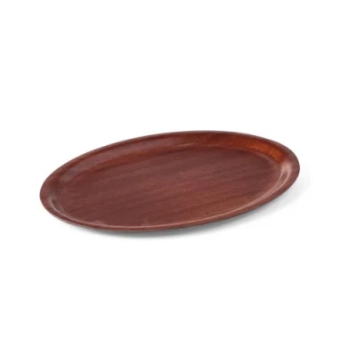 Afbeelding van Hendi Dienblad Ovaal Antislip Woodform Mahonie Horeca 290x210mm