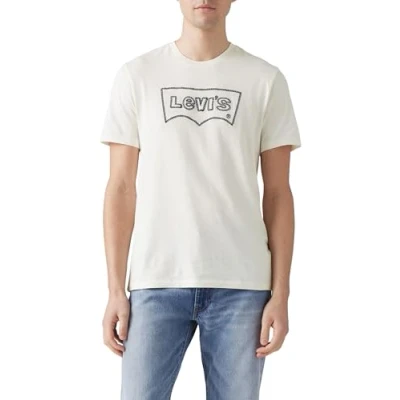 Afbeelding van Levi&#039;s Graphic Crewneck Tee T shirt voor heren (1 stuk), Vw Egret vleermuistouw, L