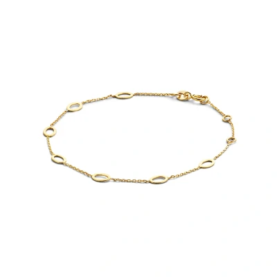 Afbeelding van Jackie 14K Gold dames Bahia Oval armband van 14 karaat Geelgoud in de kleur