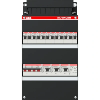 Afbeelding van HAF Hafonorm Installatiekast 12x achter 3x 30mA + T Hoofdschakelaar,