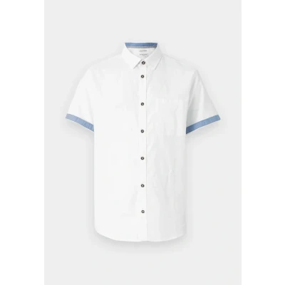 Afbeelding van TOM Tailor Shirt Overhemd, Heren, Maat: Small, White