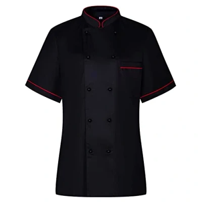 Afbeelding van MISEMIYA Chaqueta Cocinero Mujer MZ 849B koksjas voor dames (1 stuk), zwart.