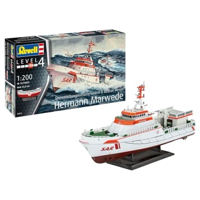 Afbeelding van 1:200 Revell 05812 Seenotkreuzer Hermann Marwede Lifeboat DGzRS 46 Meter class Plastic Modelbouwpakket