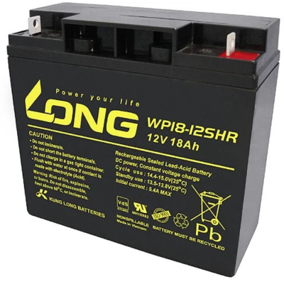 Afbeelding van Long WP18 12SHR Loodaccu 12 V 18 Ah Loodvlies (AGM) (b x h d) 181 167 76 mm M5 schroefaansluiting VDS certificering, Geringe zelfontlading, Onderhoudsvrij