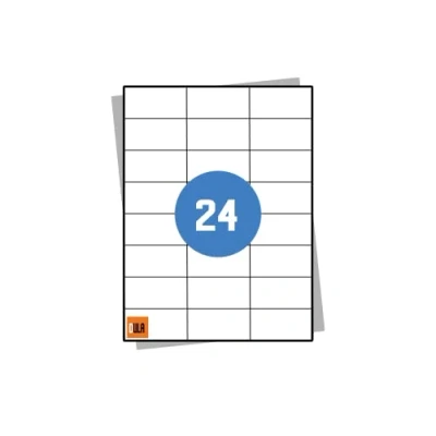 Afbeelding van DULA Etiketten Stickervellen A4 24 stickers per vel 70 x 37 mm 100