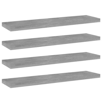 Afbeelding van vidaXL Wandschappen 4 st 40x10x1,5 cm bewerkt hout betongrijs