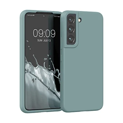 Afbeelding van kwmobile telefoonhoesje geschikt voor Samsung Galaxy S22 Hoesje met siliconen coating Smartphone case in Arctische nacht