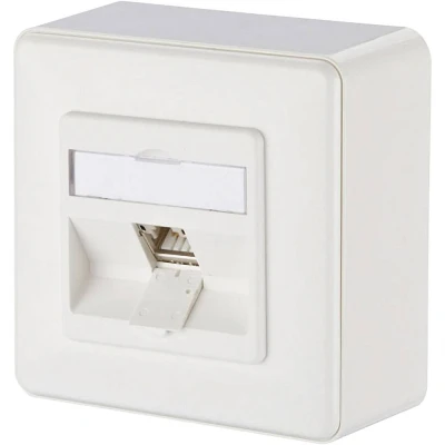 Afbeelding van Metz Connect 130B12D10002 E Netwerkdoos Opbouw (op muur) CAT 6A 1 poort Zuiver wit