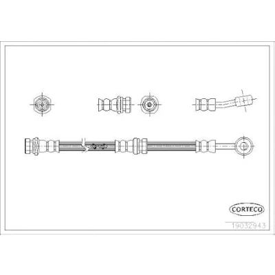 Afbeelding van CORTECO 19032943 Remslang Vooras 490
