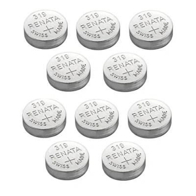 Afbeelding van Renata Horlogebatterij zilveroxide, 1,5 V, gemaakt in Zwitserland 319 SR527SW set X10