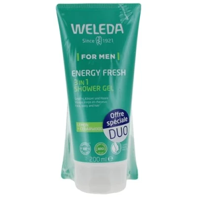 Afbeelding van Weleda Men Energy Fresh 3in1 Douchegel 2 x 200 ml Verpakking
