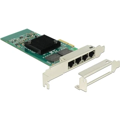 Afbeelding van Delock PCI Express netwerkkaart, 4x1Gbps (PCI 2.1 x4), Netwerkkaarten