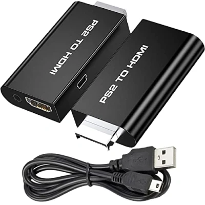 Afbeelding van Retoo PS2 naar HDMI converter met 3,5 mm audio, uitgang voor HDTV HDMI, signaalconverter PS2, video, Playstation 2, adapter