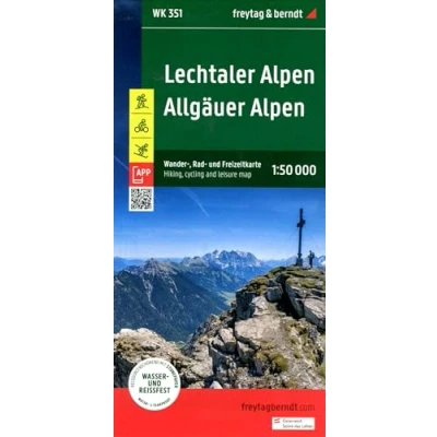 Afbeelding van Wander Rad Freizeitkarte Lechtaler Allgäuer Alpen
